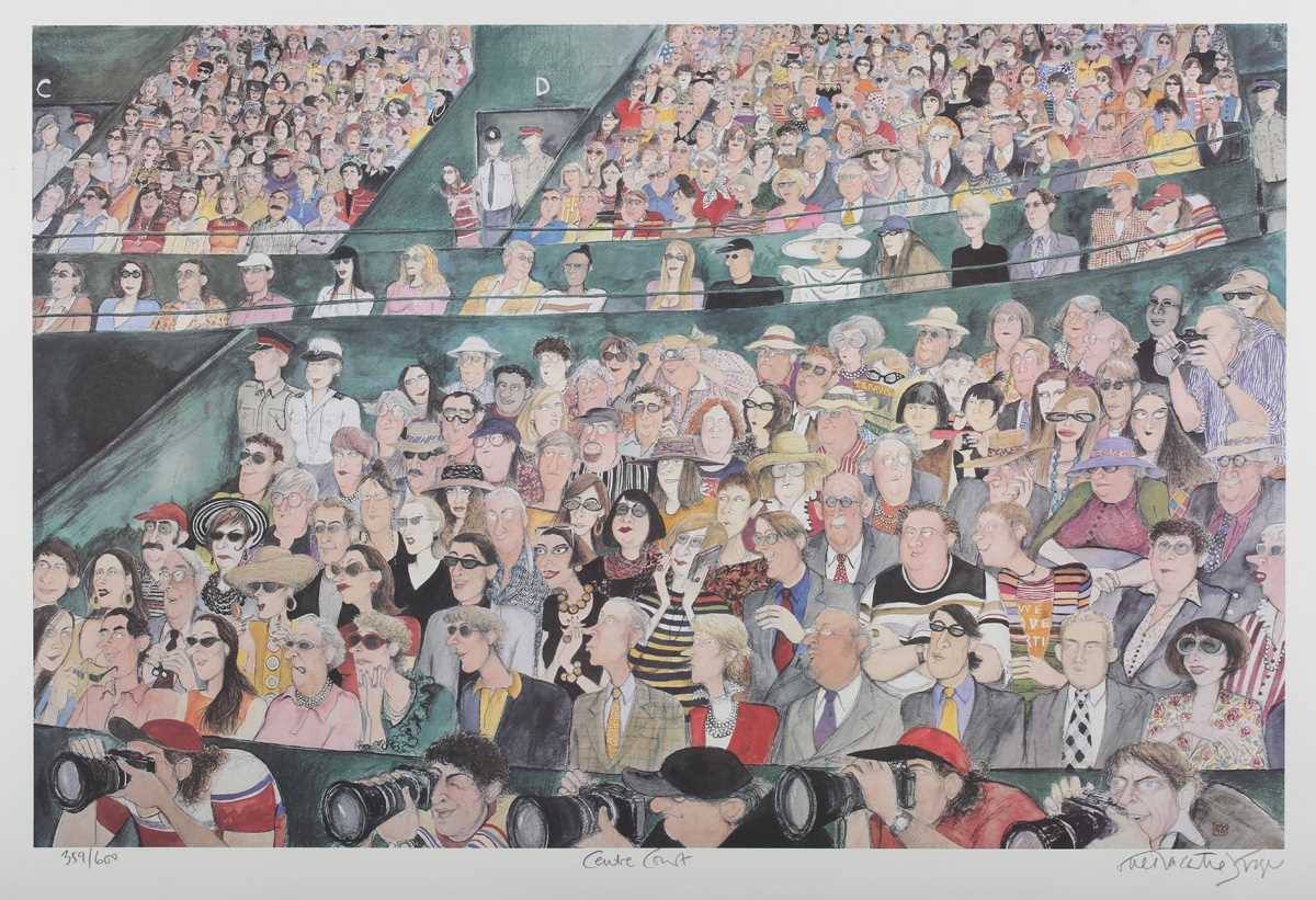 Sue Macartney-Snape – ‘Centre Court’, 20th century colour print, signed, titled and editioned 359/