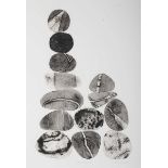 Tessa Horrocks – ‘Pebbles are great’, collagraph, signed, dated 2011, titled and editioned 1/1 in