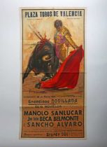 José Cros Estrems – ‘Plaza Toros Valencia’ (Bullfighting Advertising Poster), 20th century