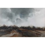 Phyllis del Vecchio – ‘Storm over Dartmoor’, 20th century watercolour, signed recto, titled verso,