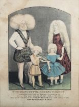 Nathaniel Currier & James Merritt Ives – ‘The Wonderful Albino Family’, 19th century stone