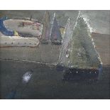 Anne Batty – ‘Close Voyages’, 20th century oil on board, titled verso, 23cm x 27cm, within a painted