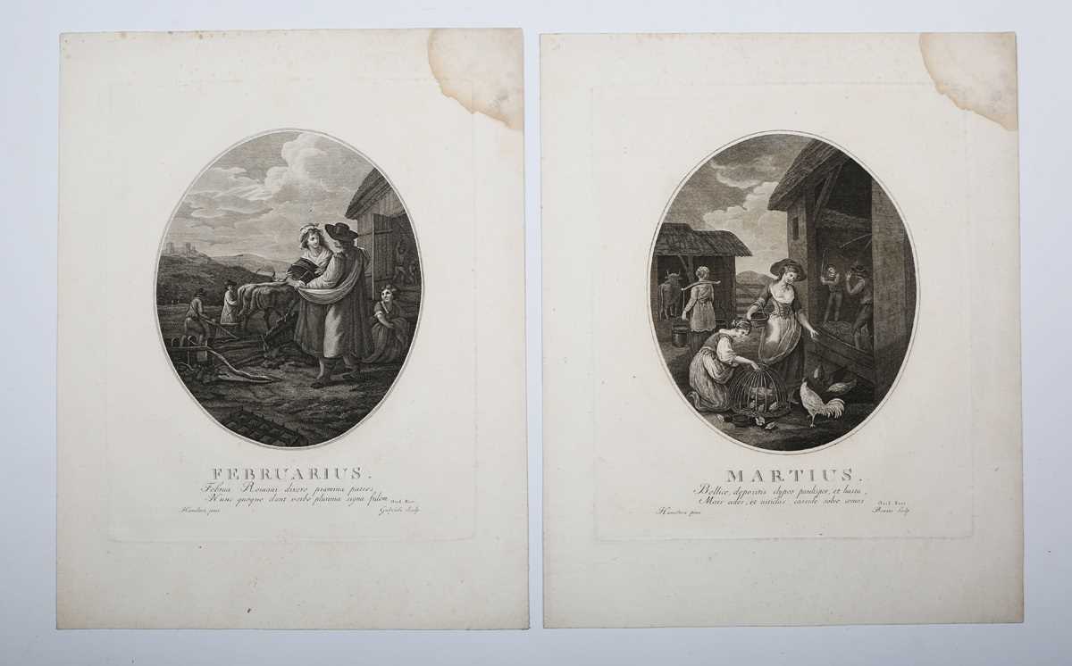 Armedeo Gabrieli, after William Hamilton – Months of the Year, twelve 18th century etchings with - Image 5 of 9