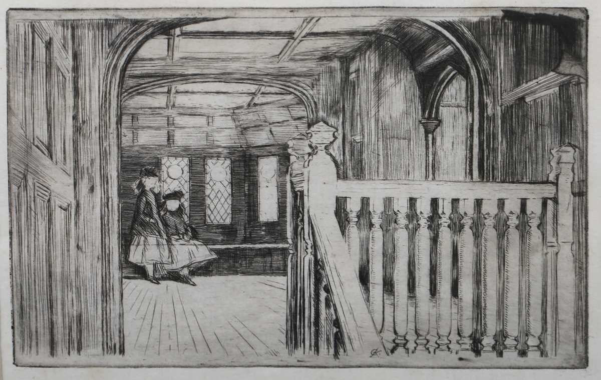 Charles Samuel Keene – ‘Mrs Edwin Edwards’, 19th century etching, labels verso, 11.5cm x 10cm, - Image 6 of 7