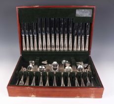 A Butler part canteen of plated Gadroon pattern cutlery, comprising four tablespoons, eight table