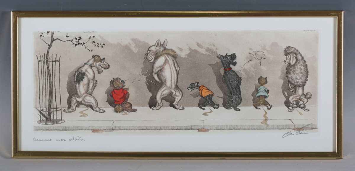 Boris O’Klein – ‘Chacun son Tour’, 20th century etching with aquatint and hand-colouring, signed and - Image 17 of 27