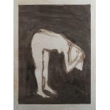 David Humphreys – ‘Girl washing’, 20th century monotype on wove paper, signed in pencil recto,