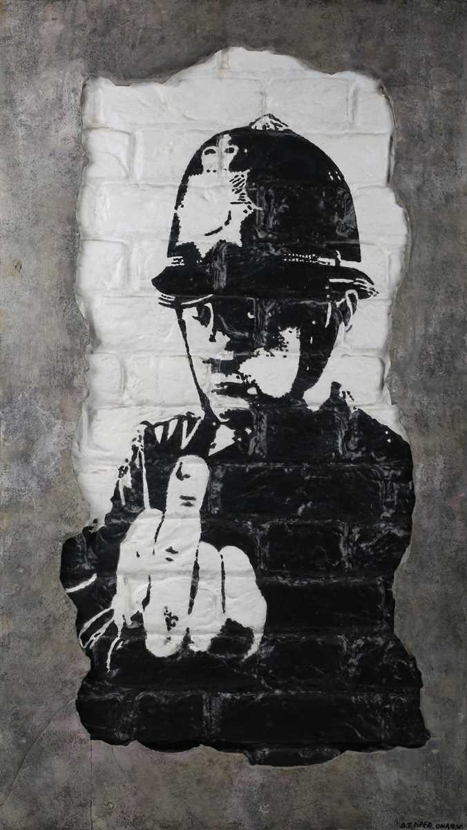 Derick Piper, after Banksy – Rude Copper, 21st century acrylic on fiberglass construction, signed