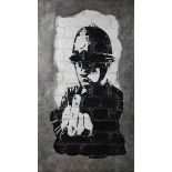 Derick Piper, after Banksy – Rude Copper, 21st century acrylic on fiberglass construction, signed