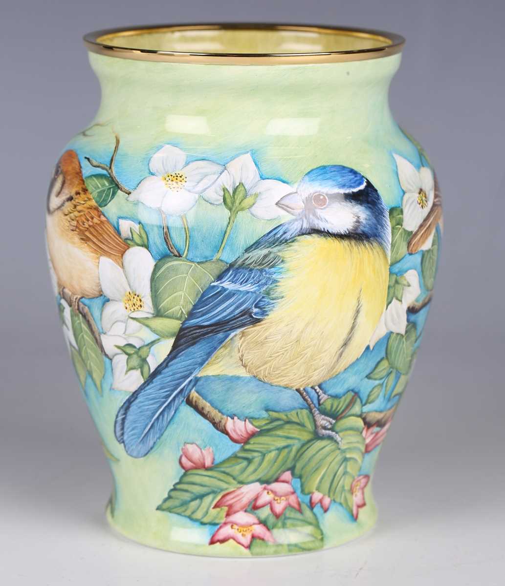 A limited edition Elliot Hall Enamels Prestige Ombersley vase, circa 2007, painted by the - Image 12 of 28