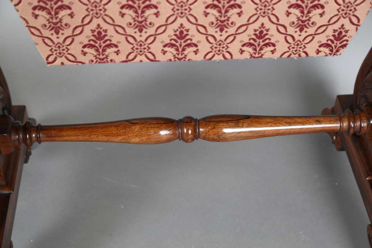 A Regency rosewood work table, in the manner of Gillows of Lancaster, fitted with a drawer and - Image 7 of 9