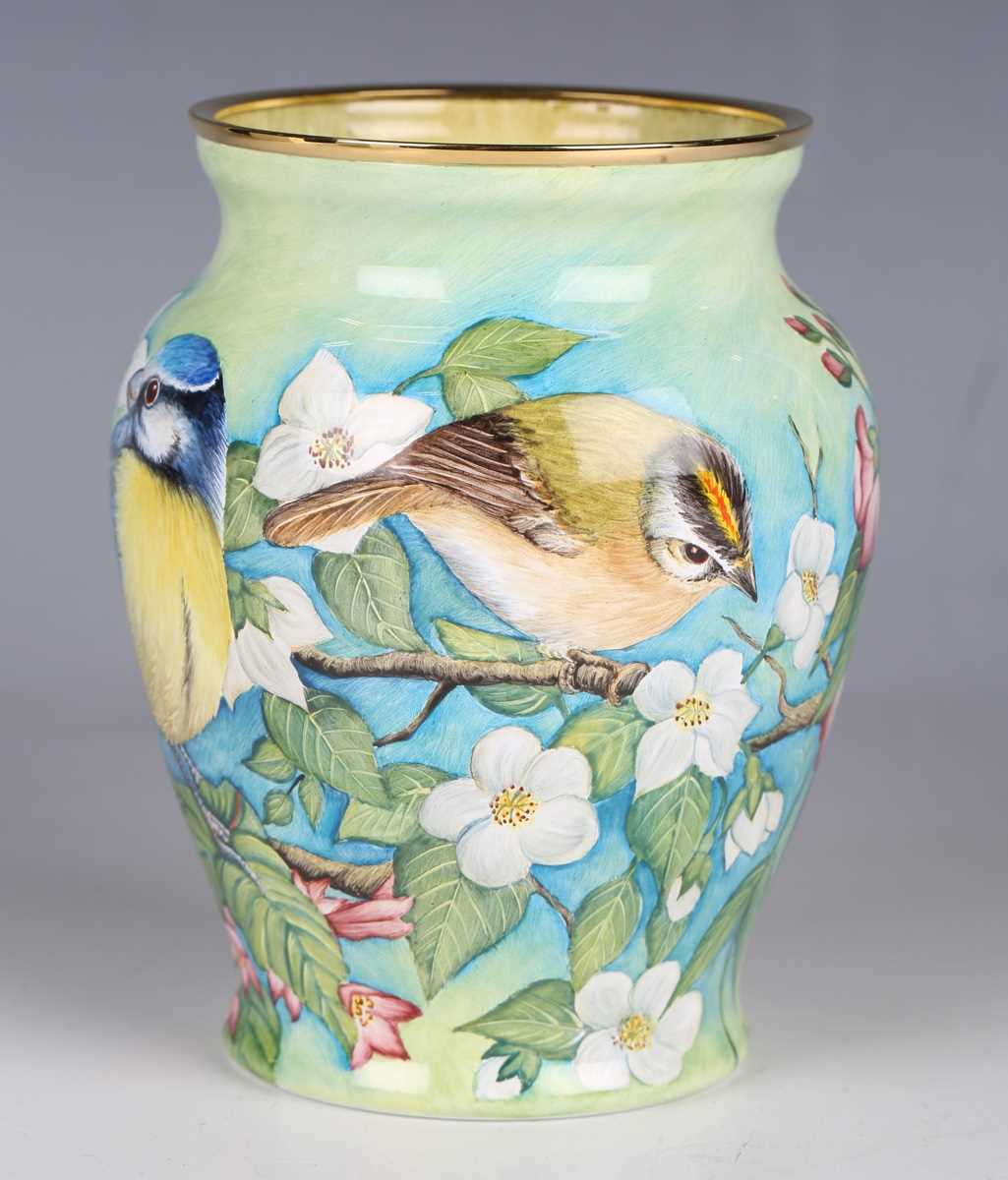 A limited edition Elliot Hall Enamels Prestige Ombersley vase, circa 2007, painted by the - Image 7 of 28