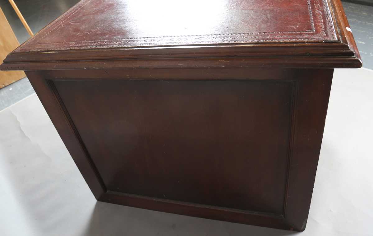 A late Victorian stained walnut folio or map chest, possibly used onboard ship, the removable top - Image 5 of 11