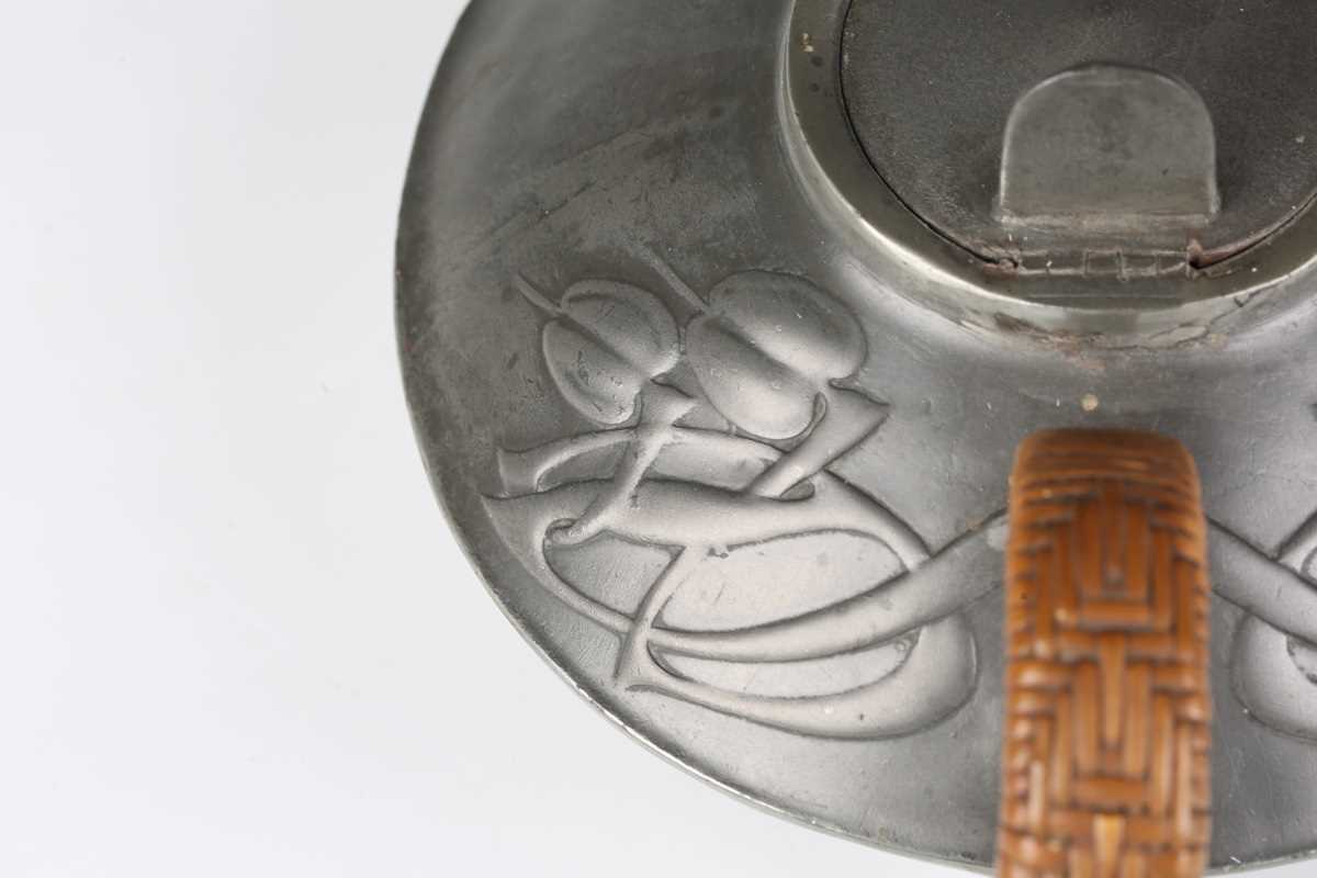 A Liberty & Co 'Tudric' pewter teapot and matching sugar bowl, model number '0231', designed by - Image 5 of 29