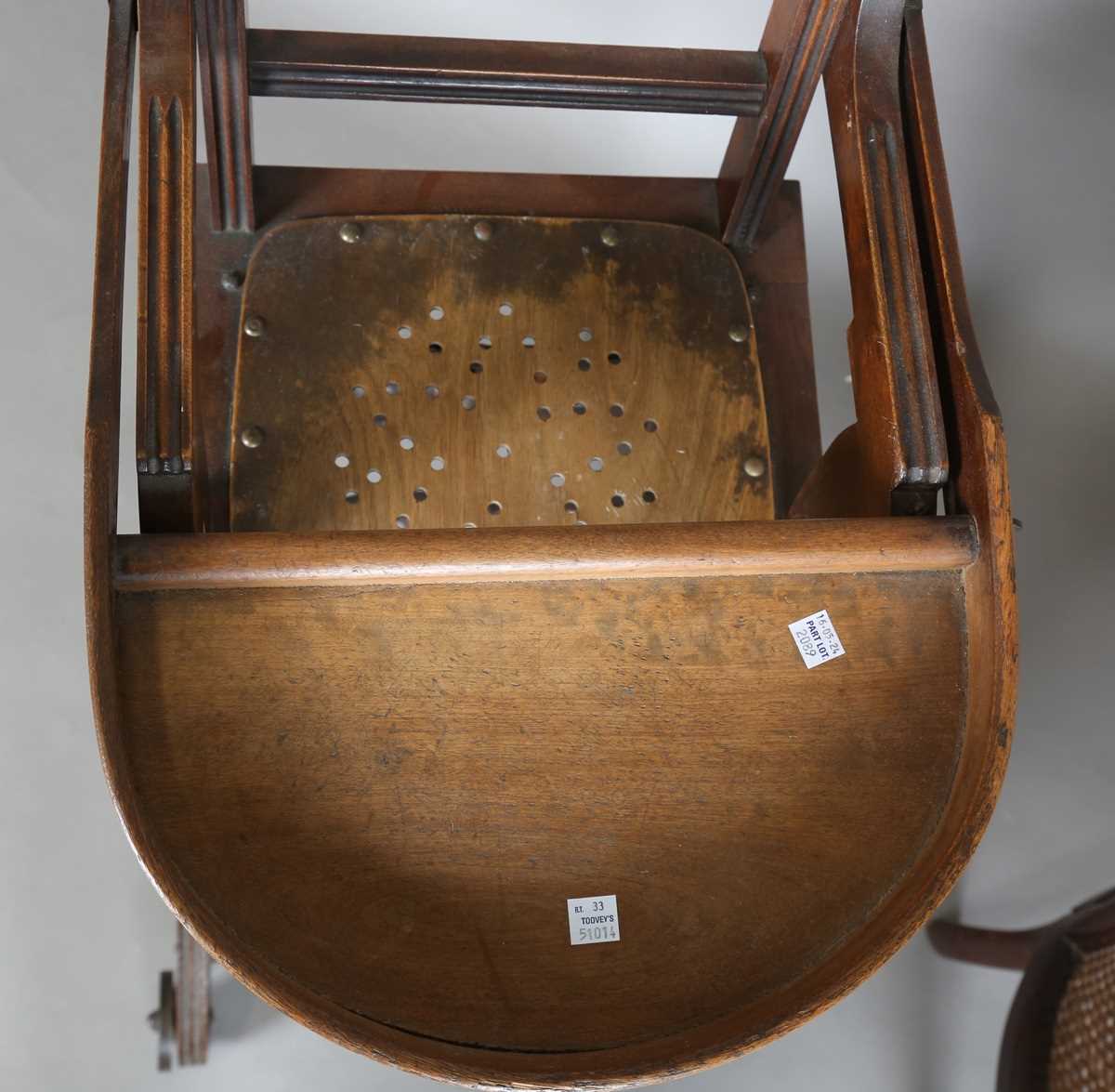 A 19th century child’s beech and elm Windsor chair, on turned legs united by stretchers, height - Image 8 of 17