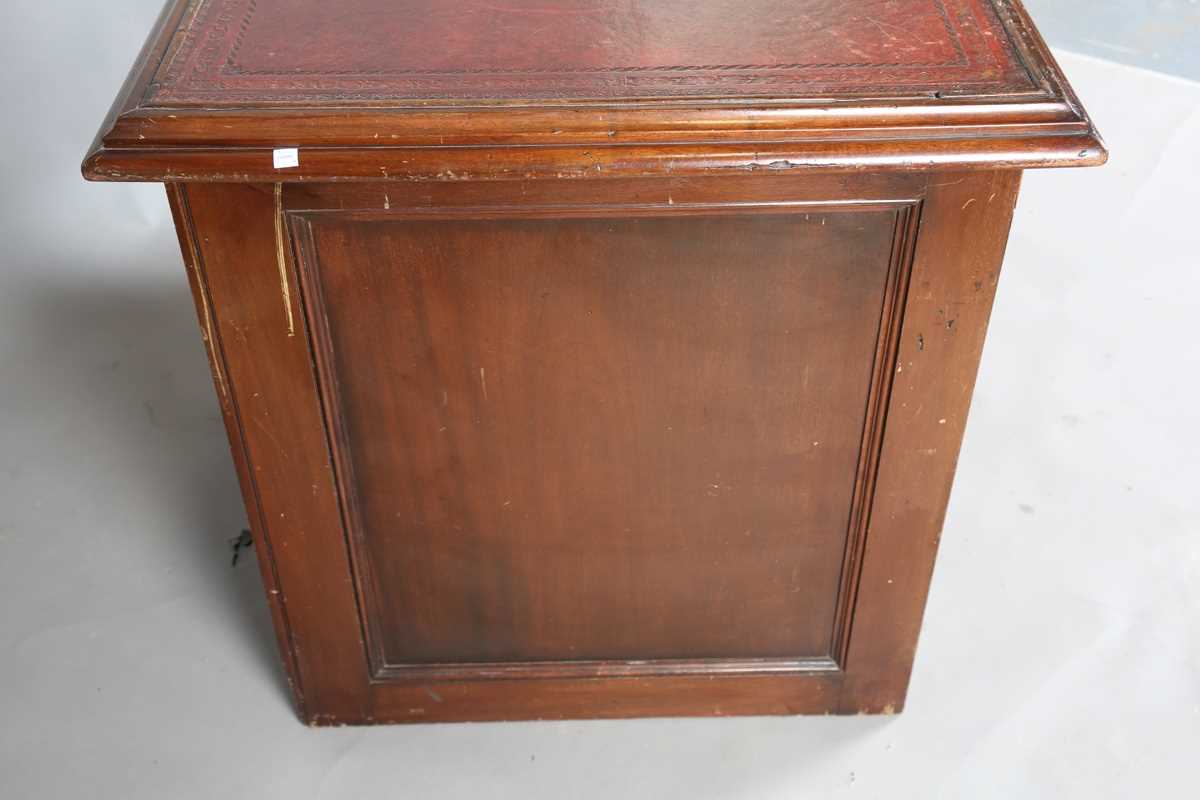 A late Victorian stained walnut folio or map chest, possibly used onboard ship, the removable top - Image 7 of 11