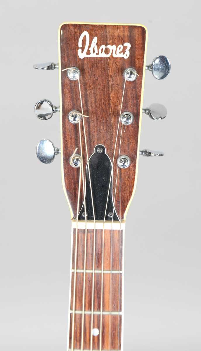 A 1970s Ibanez Concord 696 six-string dreadnought acoustic guitar, with gig bag and stand. - Image 2 of 19