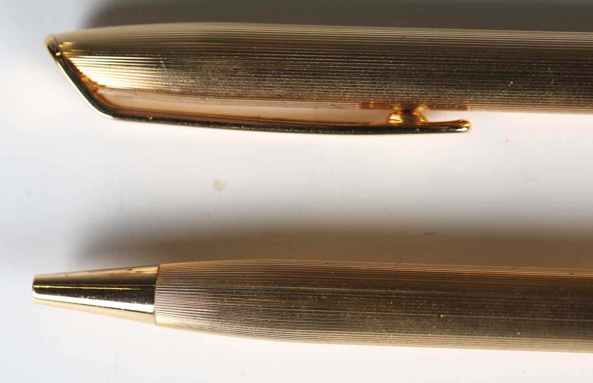 A Must de Cartier gold plated ballpoint pen, cased, together with a Waterman gold plated pen and - Image 12 of 12