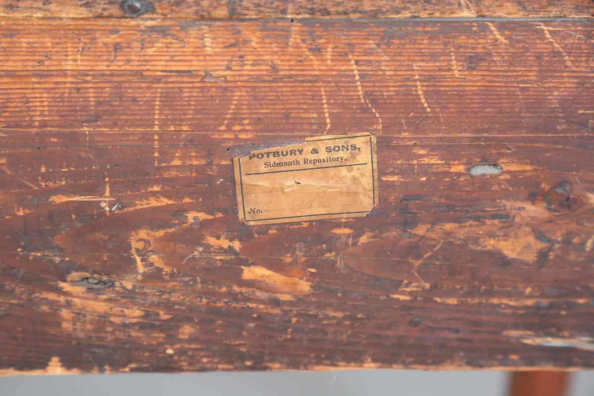 A George III mahogany side table, the later shaped top above two oak-lined drawers, height 71cm, - Image 7 of 9