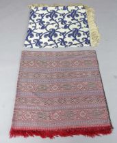 A Paisley silk shawl, finely woven with bands of medallions and palmettes, 180cm x 172cm, an early