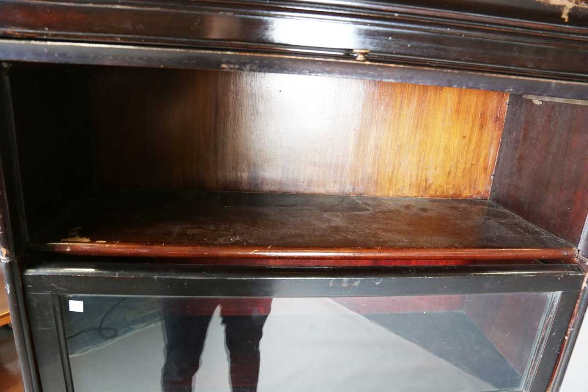 A George V mahogany Globe Wernicke style five-section library bookcase, on a plinth base, height - Image 5 of 10
