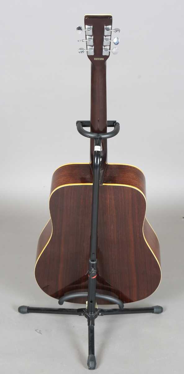 A 1970s Ibanez Concord 696 six-string dreadnought acoustic guitar, with gig bag and stand. - Image 12 of 19