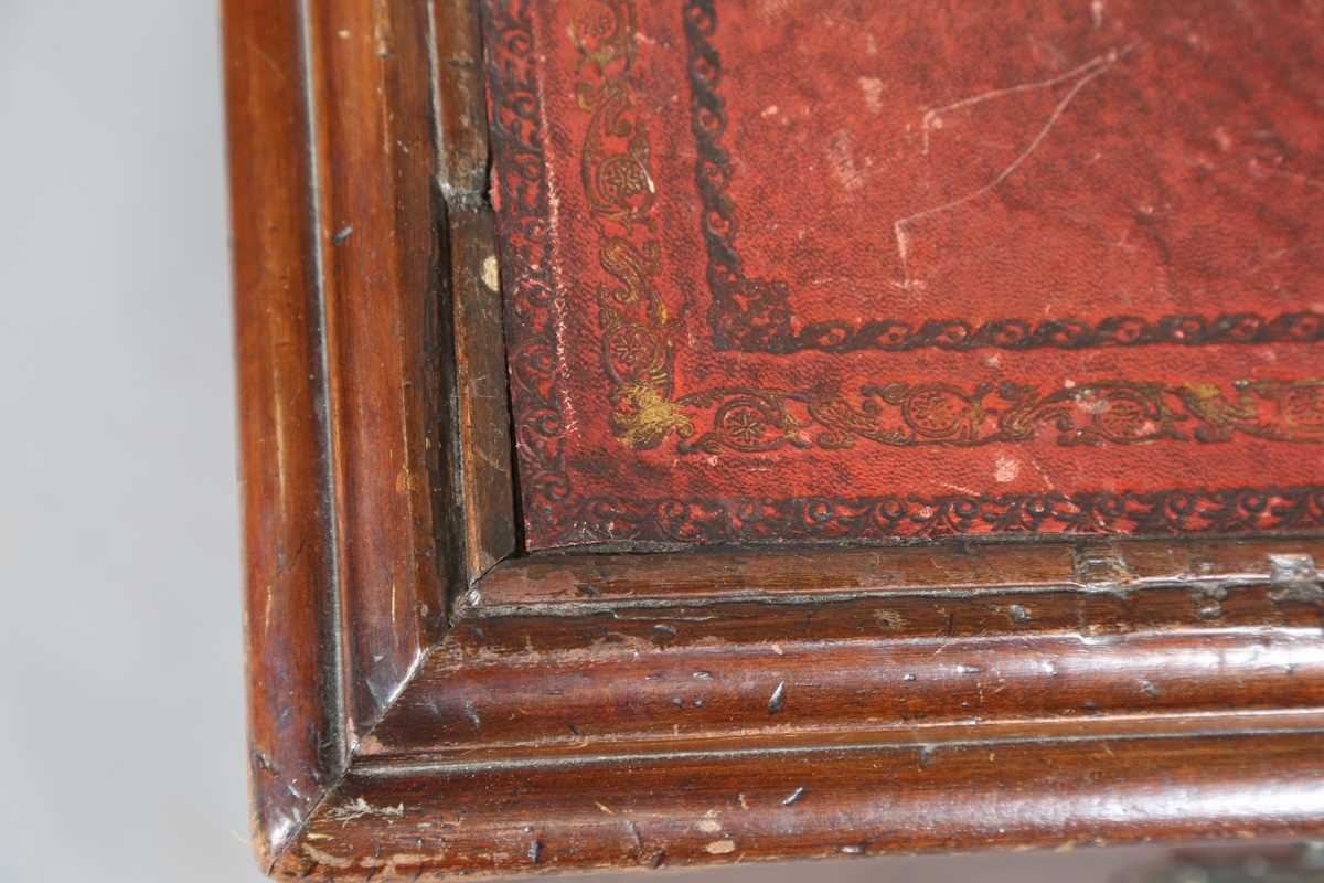 A late Victorian stained walnut folio or map chest, possibly used onboard ship, the removable top - Image 11 of 11