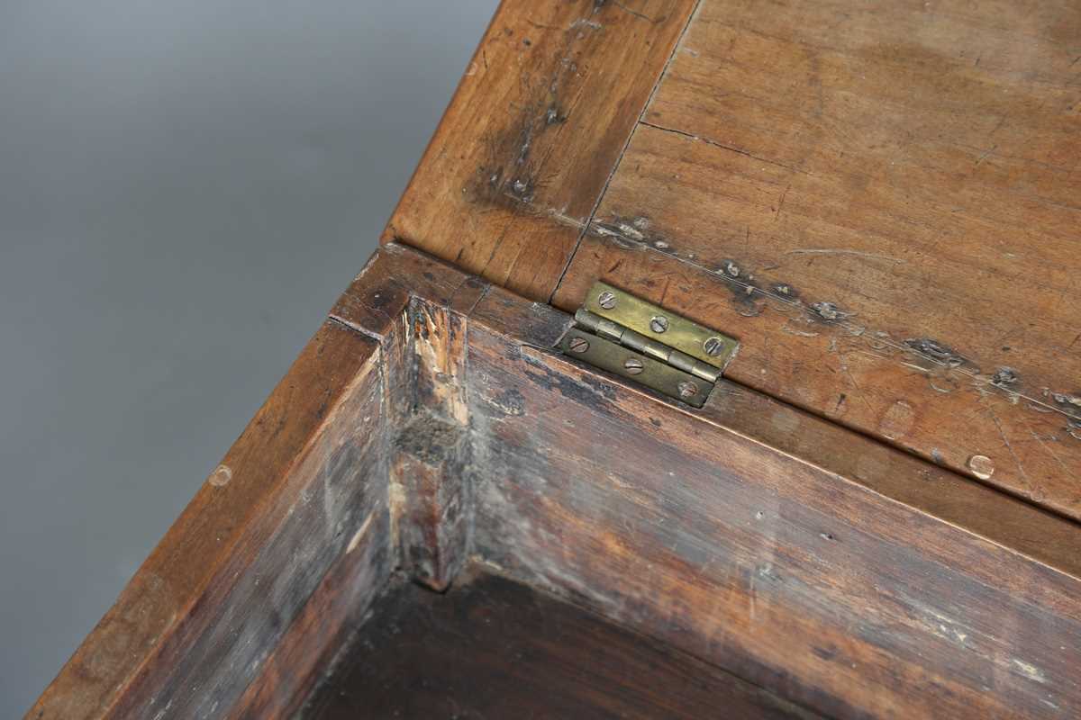A George III oak side table, fitted with a single drawer, height 72cm, width 73cm, depth 48cm, - Image 9 of 12