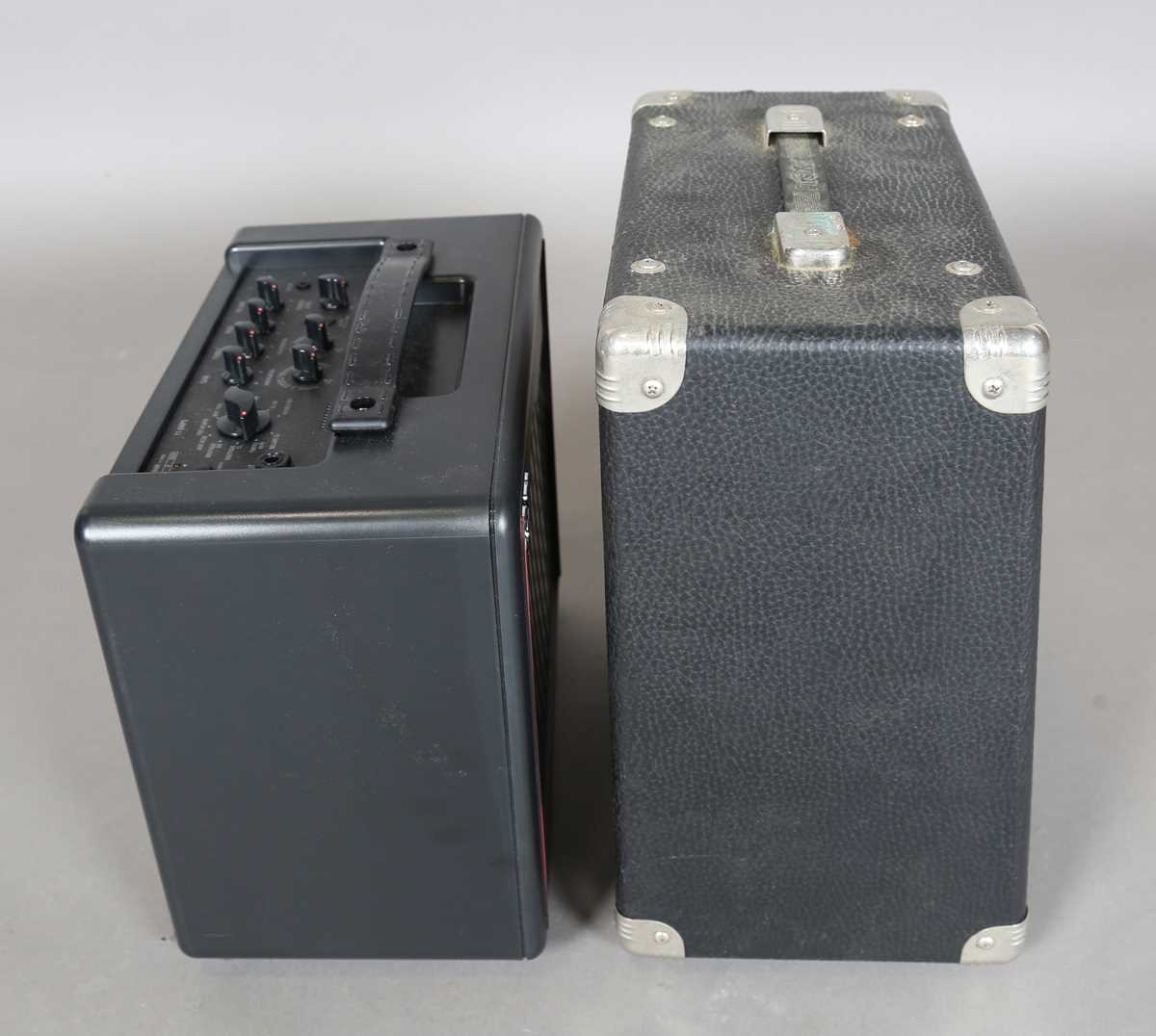 A First Act MA215 bass amplifier, width 33cm, and a Vox VX-1 modelling guitar amplifier. - Image 6 of 10
