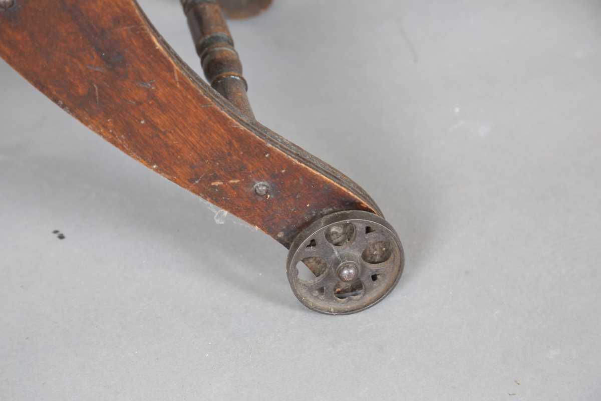 A 19th century child’s beech and elm Windsor chair, on turned legs united by stretchers, height - Image 13 of 17