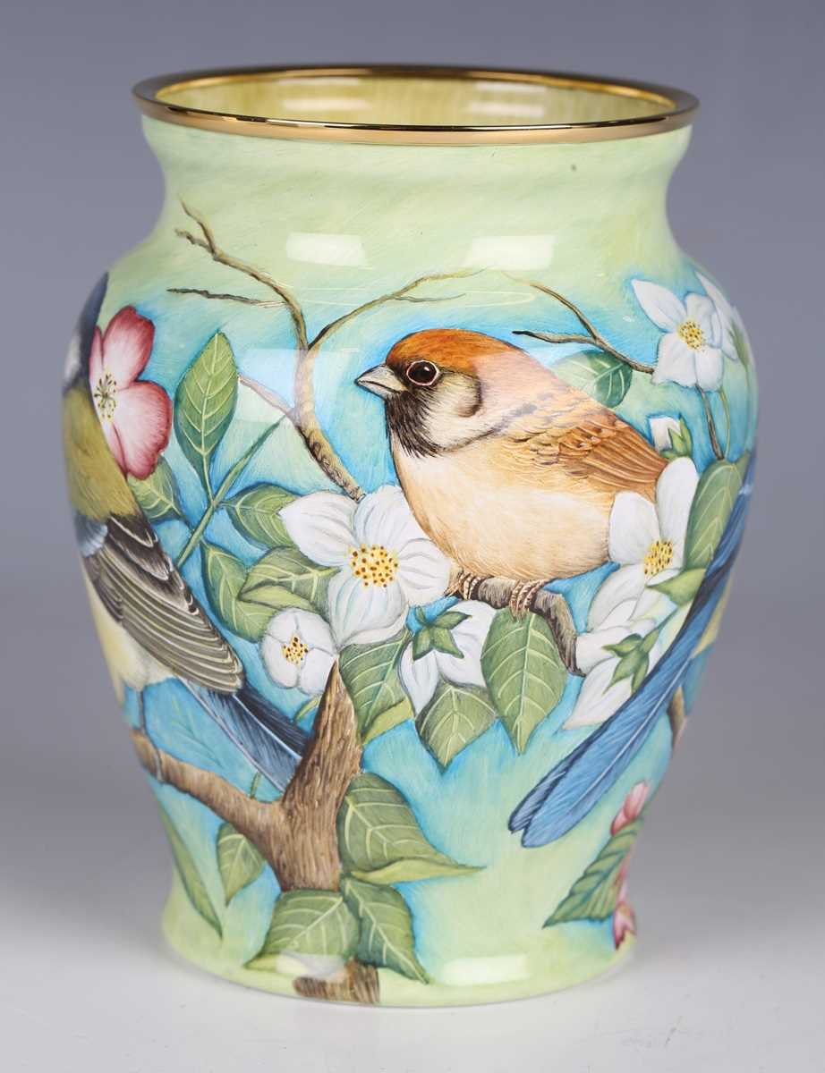 A limited edition Elliot Hall Enamels Prestige Ombersley vase, circa 2007, painted by the - Image 16 of 28