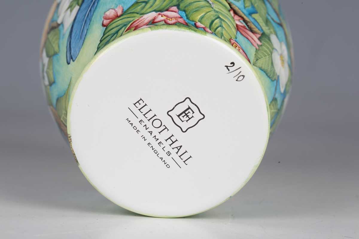 A limited edition Elliot Hall Enamels Prestige Ombersley vase, circa 2007, painted by the - Image 19 of 28