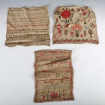 A George III needlework sampler by Jane Harrison, aged 15, dated 1802, finely worked with bands of