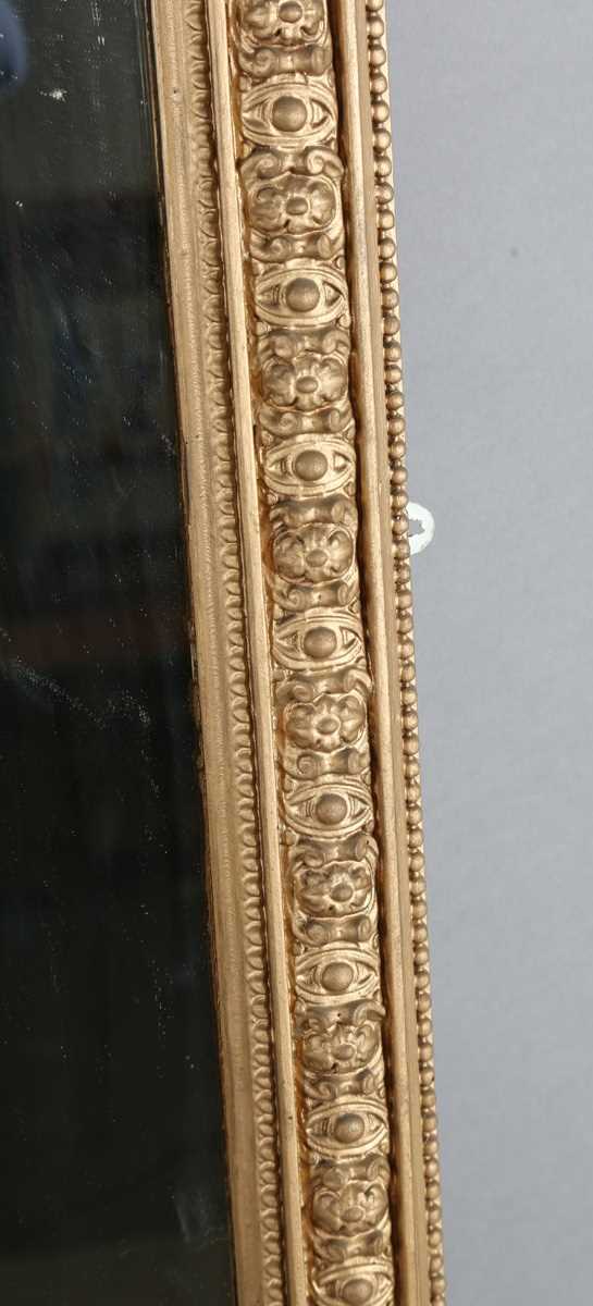 A late Victorian gilt painted overmantel mirror with foliate mouldings, height 150cm, width 112cm. - Image 9 of 11