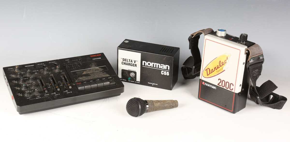 Two Tascam four-track cassette recorders, a Marantz cassette recorder, a Norman C55 'Delta V'