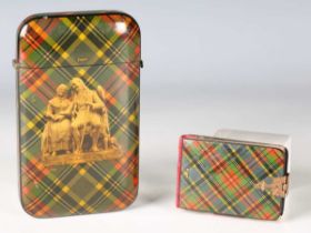 A late Victorian 'McBeth' Tartan ware cigar case, length 13cm, together with a 'McBeth' Tartan