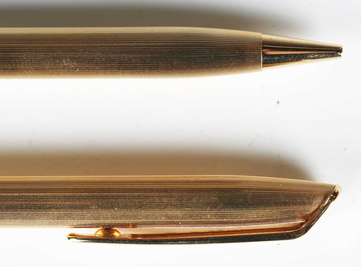 A Must de Cartier gold plated ballpoint pen, cased, together with a Waterman gold plated pen and - Image 11 of 12