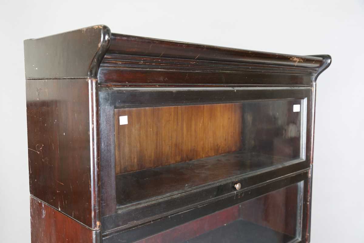 A George V mahogany Globe Wernicke style five-section library bookcase, on a plinth base, height - Image 2 of 10