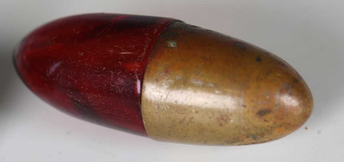 A 19th century banded agate pocket seal with engraved hardstone matrix, length 4.8cm, a 19th century - Image 4 of 9