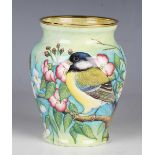 A limited edition Elliot Hall Enamels Prestige Ombersley vase, circa 2007, painted by the