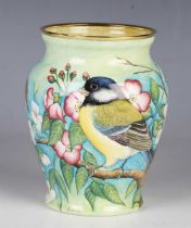 A limited edition Elliot Hall Enamels Prestige Ombersley vase, circa 2007, painted by the
