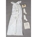 A fine 19th century Ayrshire embroidered muslin and lacework christening gown, finely worked with