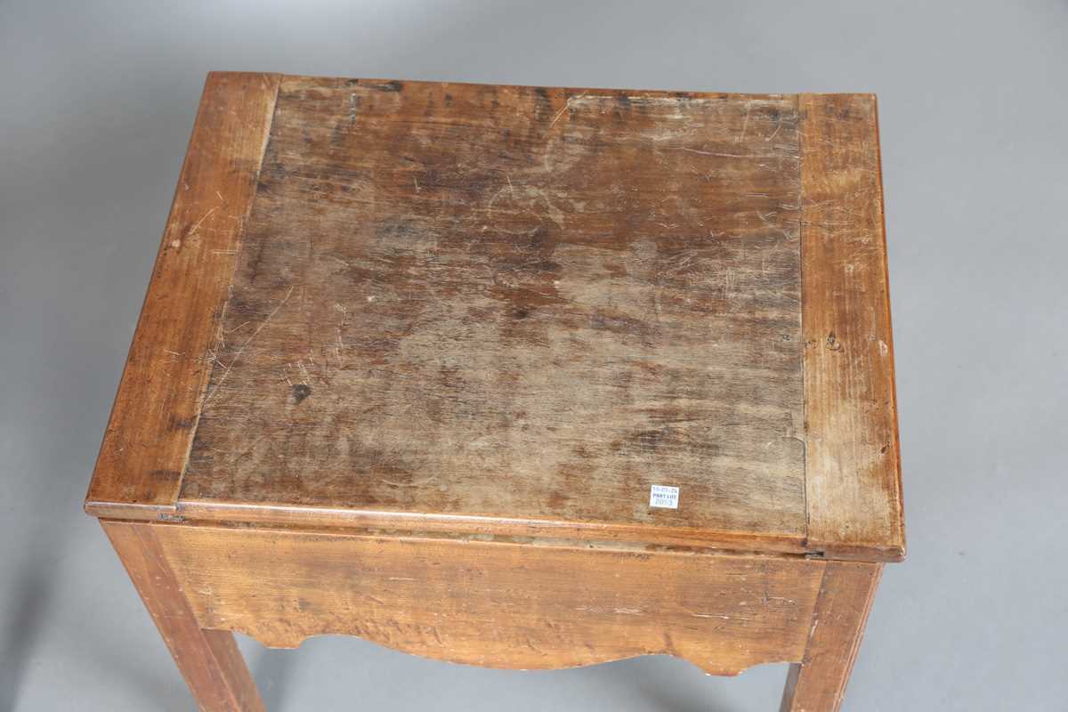 A George III oak side table, fitted with a single drawer, height 72cm, width 73cm, depth 48cm, - Image 7 of 12