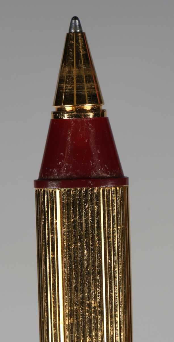 A Must de Cartier gold plated ballpoint pen, cased, together with a Waterman gold plated pen and - Image 3 of 12