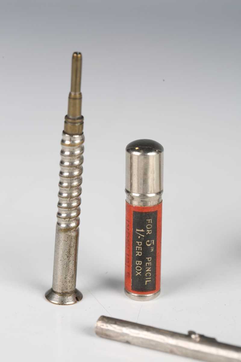 A group of eight mainly late 19th and early 20th century novelty propelling pencils, one in the form - Image 5 of 12