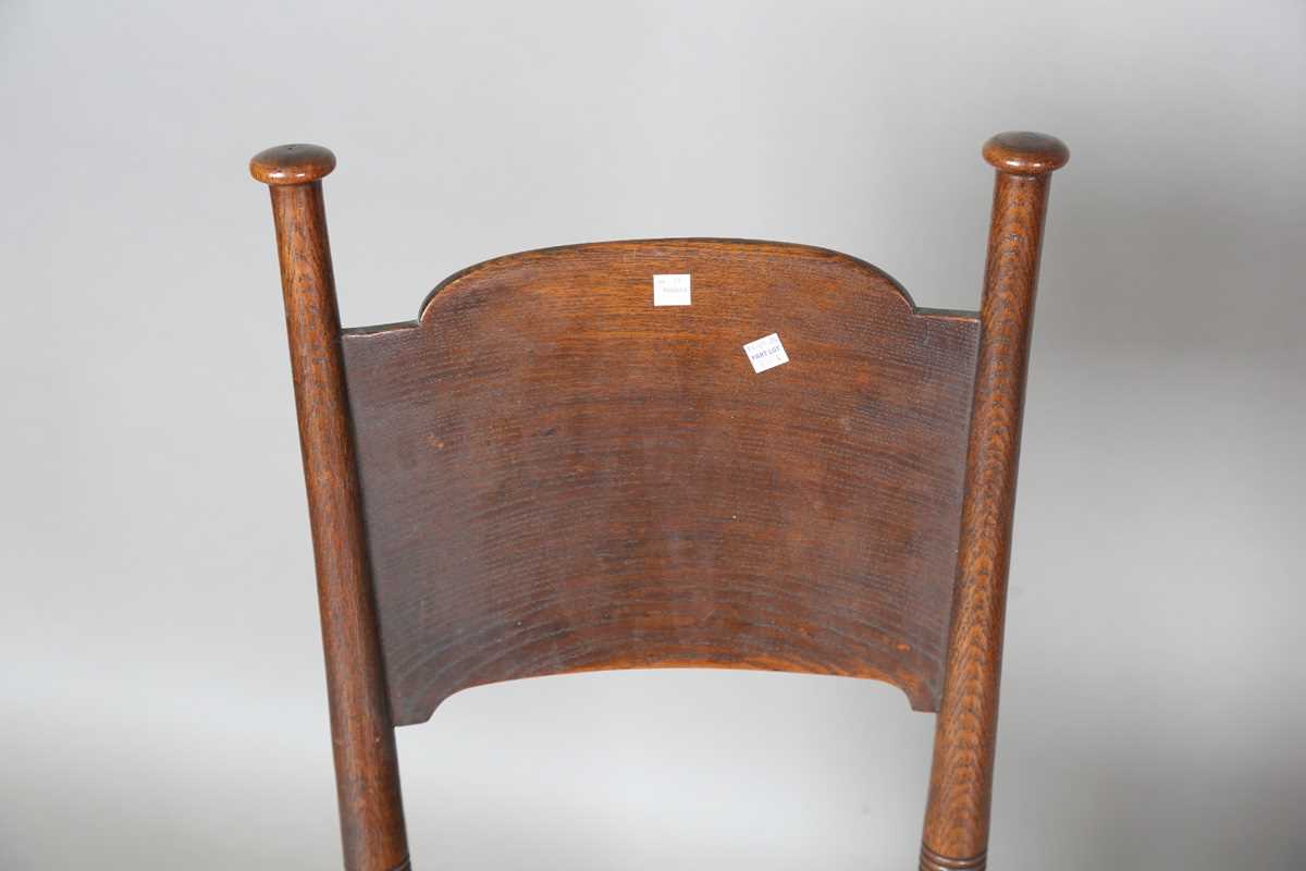 An Edwardian beech stick back armchair, on turned legs, height 103cm, width 55cm, together with a - Image 7 of 14