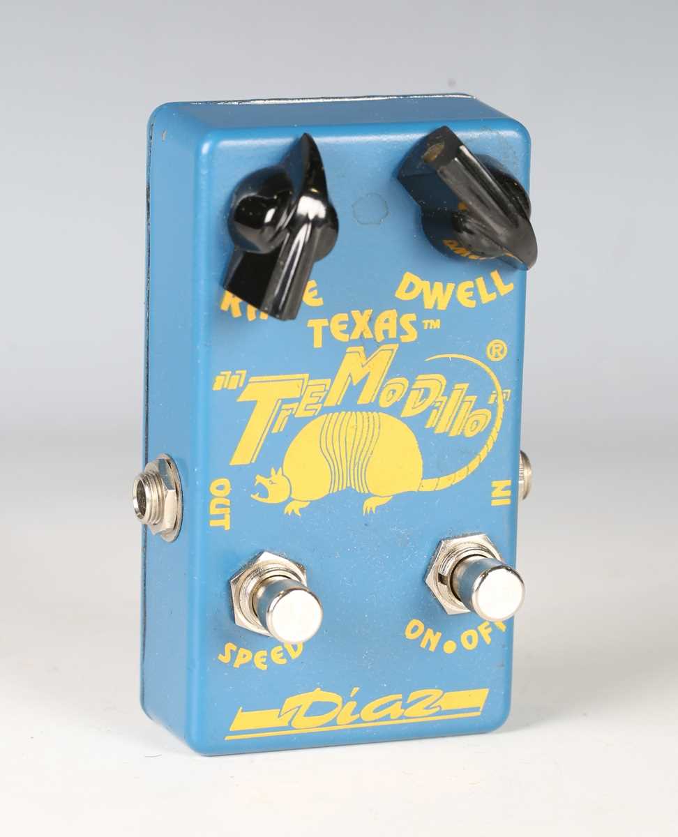 A Diaz Texas Tremodillo guitar pedal, boxed.