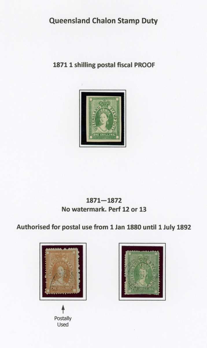 Chalon heads specialized stamp collection in an album with Nova Scotia 1851-7 1d plate proof in - Bild 10 aus 18