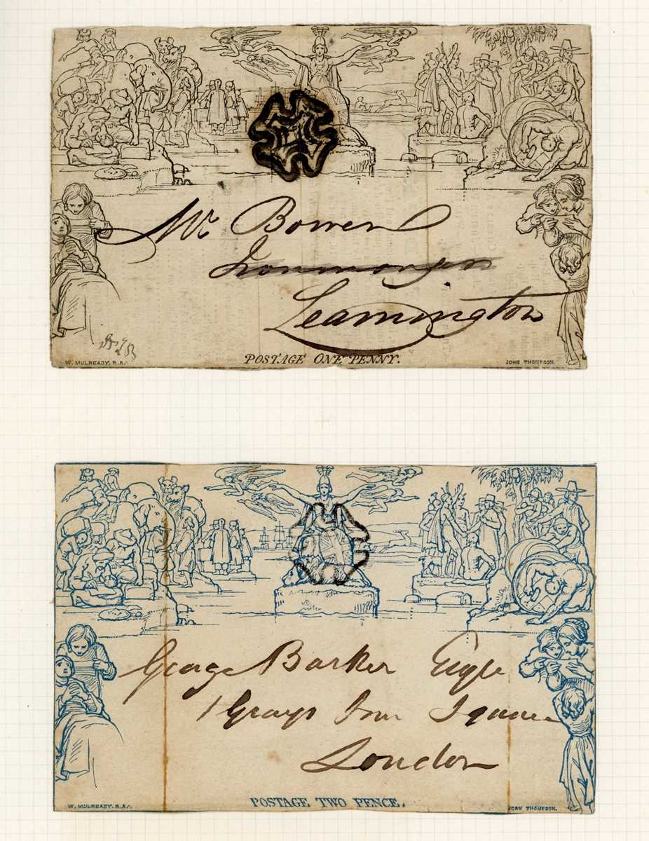 Great Britain stamp collection in albums from pre stamp covers 1840 1d black (7), 2d blue (2), - Image 2 of 11