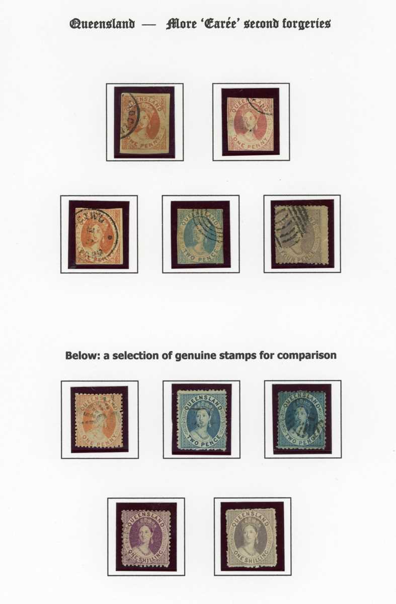 Chalon heads specialized stamp collection in an album with Nova Scotia 1851-7 1d plate proof in - Bild 7 aus 18